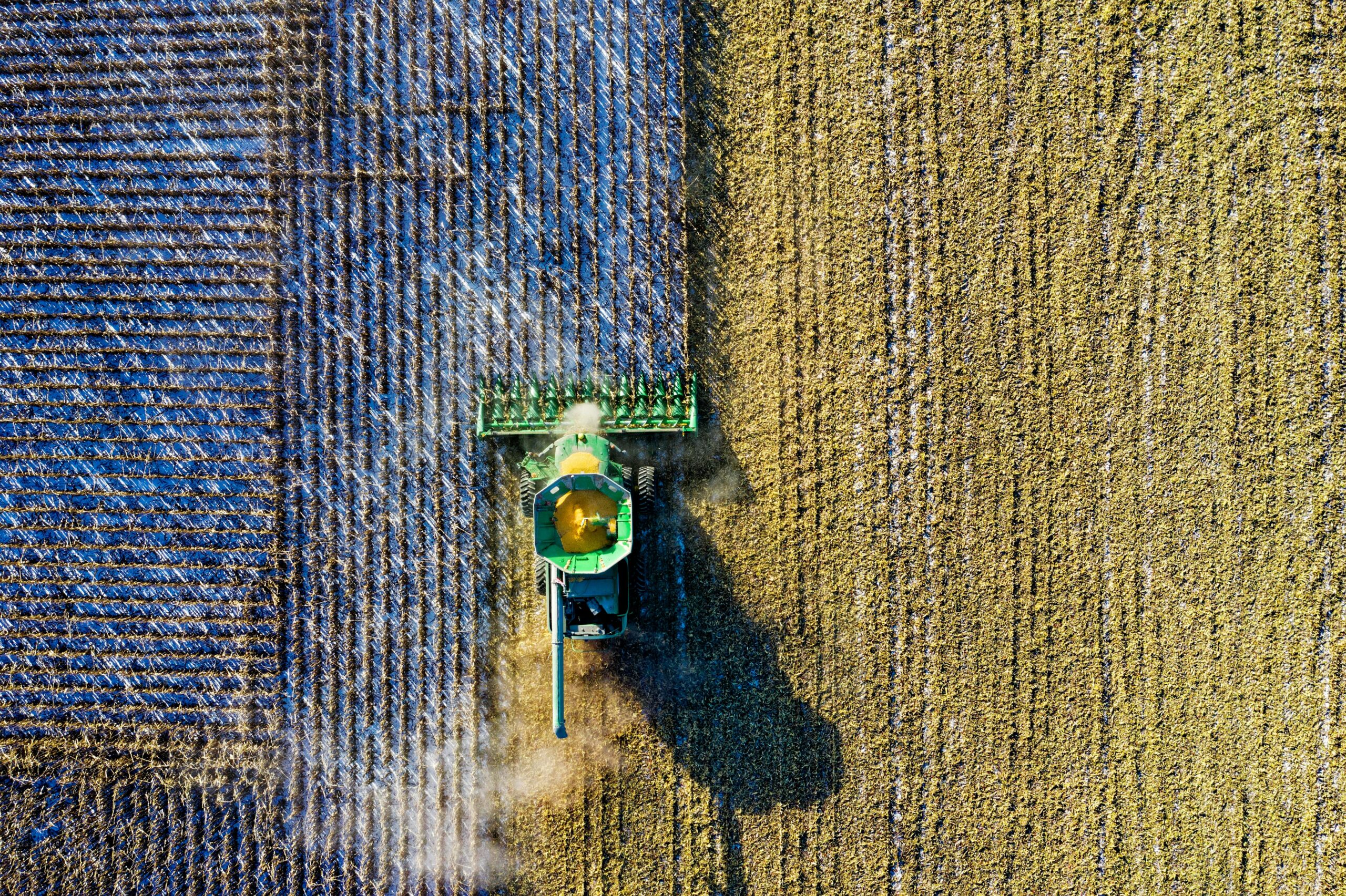 Photo by Tom Fisk: https://www.pexels.com/photo/aerial-shot-of-green-milling-tractor-1595108/